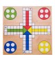 jogo Ludo Tabuleiro Em Madeira Mdf + 1 Dado E 16 Pinos - gala